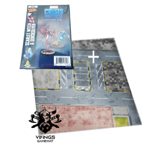 BUNDLE Marvel Crisis Protocol: Scarlet Witch & Quicksilver Character + GAMEMAT