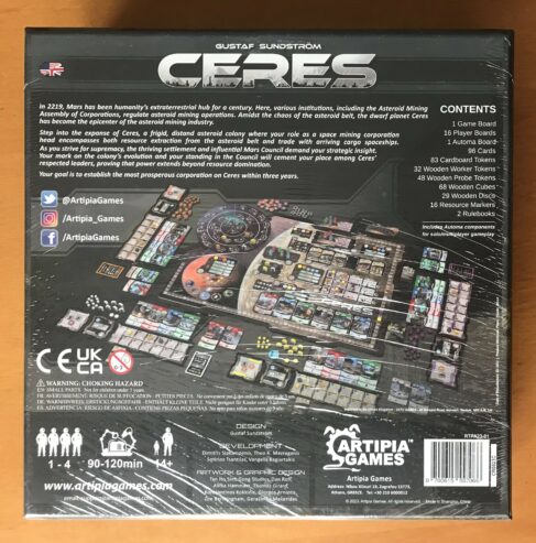 CERES – Gioco da tavolo – Artipia Games – Kickstarter KS – 2023 – NUOVO SIGILLATO