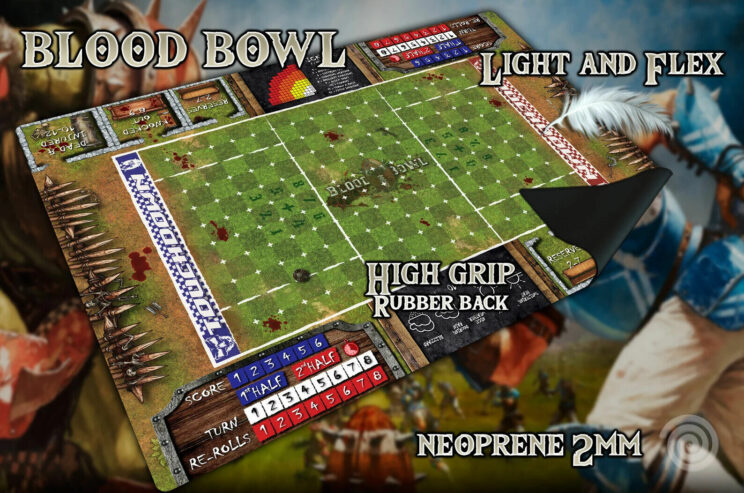 Blood Bowl compatible mat (7’s pitch & 11’s pitch).