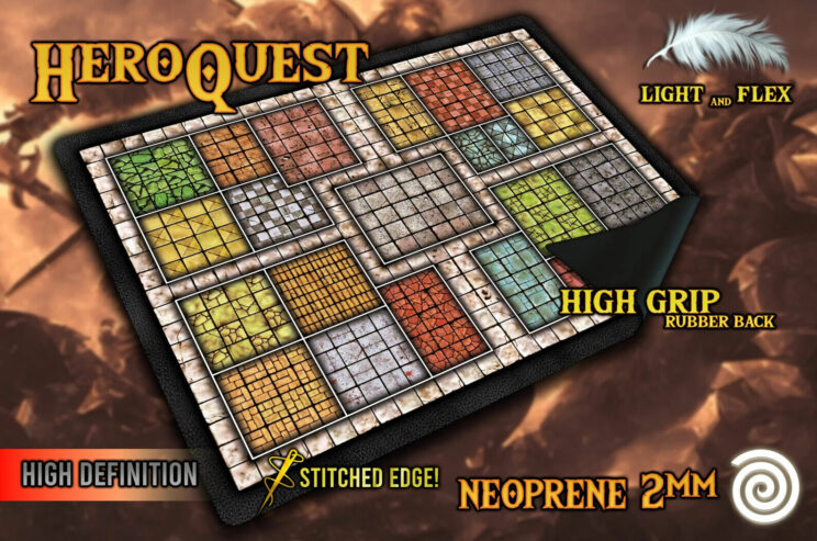 Neoprene mat for Heroquest.