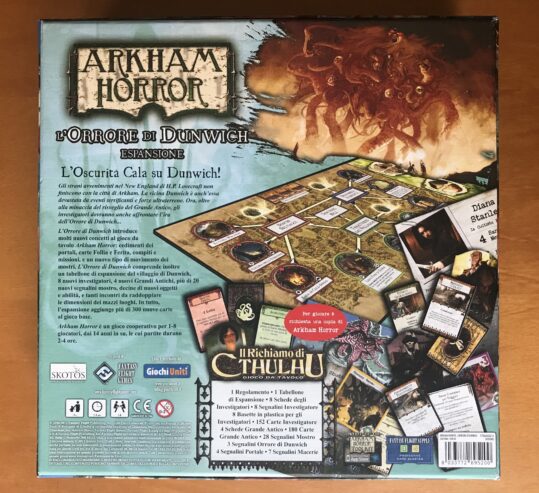 ARKHAM HORROR espansione L’ORRORE DI DUNWICH – IN ITALIANO – parzialmente sigillato