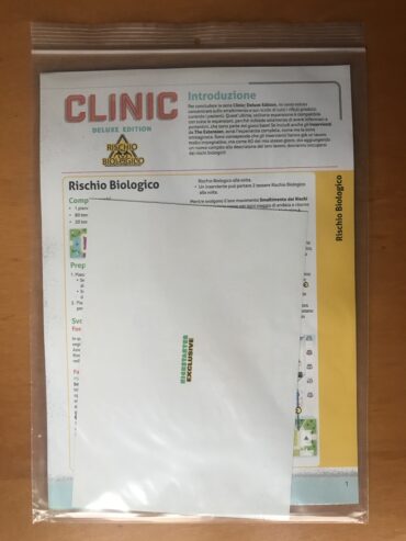 CLINIC DELUXE: RISCHIO BIOLOGICO BIOHAZARD – Espansione Kickstarter KS – NUOVO