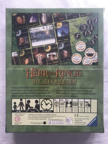 DER HERR DER RINGE: DIE GEFÄHRTEN: DAS KARTENSPIEL – RAVENSBURGER – 2001 – NUOVO