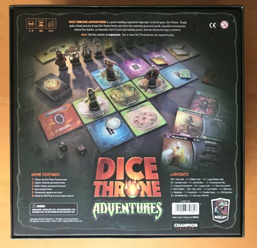 DICE THRONE ADVENTURES CHAMPION EDITION + sleeves