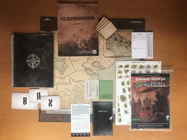 Gloomhaven – Kickstarter KS First edition Prima edizione + miniature + organizer