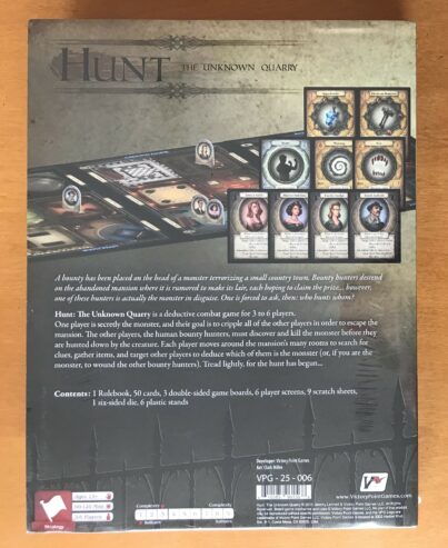 Hunt: The Unknown Quarry – Victory Point Games – 2015 – Nuovo