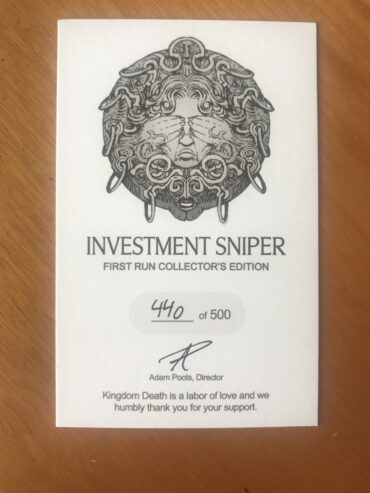 KINGDOM DEATH MONSTER KDM: INVESTMENT SNIPER – FIRST RUN COLLECTOR’S EDITION – NUOVO