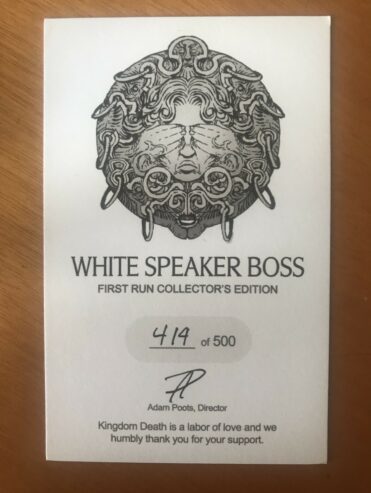 KINGDOM DEATH MONSTER KDM WHITE SPEAKER BOSS – FIRST RUN COLLECTOR’S EDITION – DIPINTA