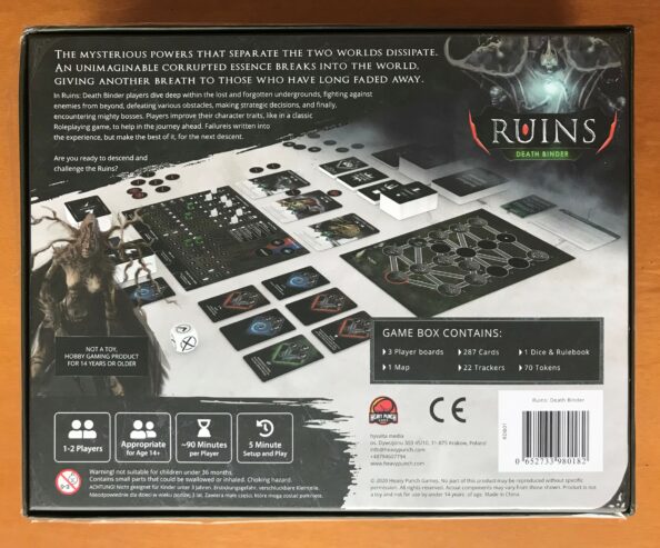 Ruins: Death Binder + espansione Tribes of Myrtia – Kickstarter KS – con capsule proteggi-segnalini