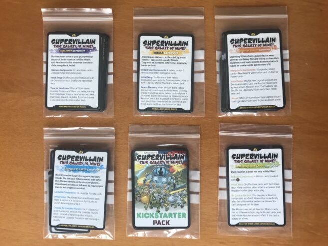 SUPERVILLAIN: THIS GALAXY IS MINE! – Kickstarter KS + 5 espansioni + carte promo