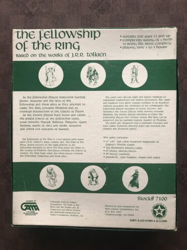 The Fellowship of the Ring – ICE Iron Crown Enterprises – Completo – 1983 (Lord of the Rings)