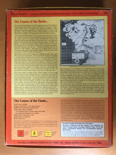 WAR OF THE RING DESIGNER’S EDITION – SPI – 1977 – in gran parte ancora da DEFUSTELLARE