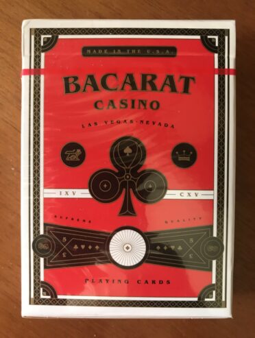 BACARAT CASINO RED – Mazzo di Carte da Gioco – Playing Cards – Gemini Decks – NUOVO SIGILLATO