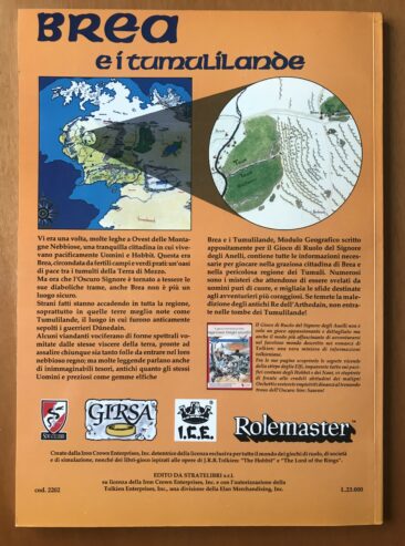 BREA E I TUMULILANDE – Modulo Geografico GiRSA Signore degli Anelli – Stratelibri – 1993