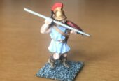 MINIATURA IN METALLO – SOLDATO ROMANO CON LANCIA E SCUDO – Altezza 30 mm