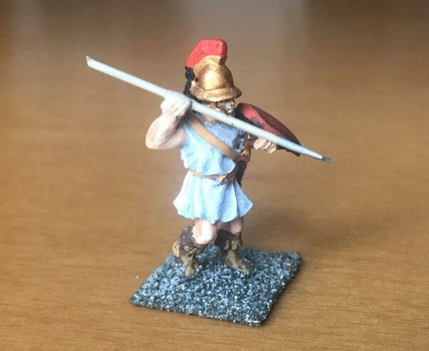 MINIATURA IN METALLO – SOLDATO ROMANO CON LANCIA E SCUDO – Altezza 30 mm