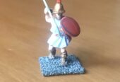 MINIATURA IN METALLO – SOLDATO ROMANO CON LANCIA E SCUDO – Altezza 30 mm