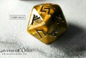 DADO D20 IN ACRILICO – RAVENS OF ODIN: RAVEN STONE – KICKSTARTER – 2023