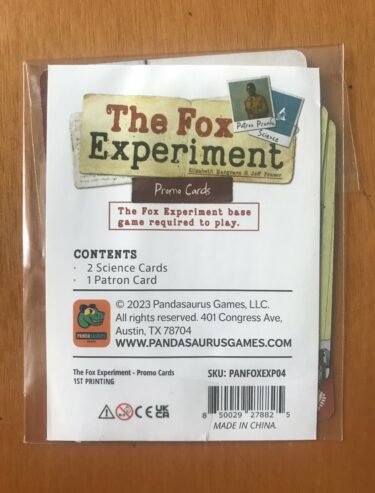 THE FOX EXPERIMENT + PACK PROMO – Edizione Kickstarter – NUOVO SIGILLATO