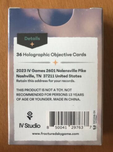 FRACTURED SKY HOLOGRAPHIC OBJECTIVE CARD PACK – Kickstarter KS – NUOVO SIGILLATO