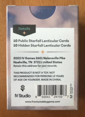 FRACTURED SKY LENTICULAR CARD PACK – Kickstarter KS – NUOVO SIGILLATO