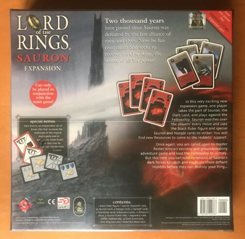 LORD OF THE RINGS: espansione SAURON – Fantasy Flight – 2002 – NUOVO SIGILLATO