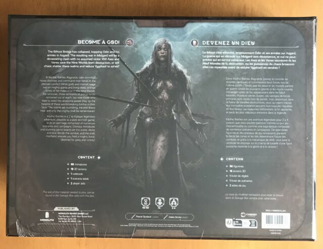 MYTHIC BATTLES: RAGNAROK + STORAGE BOX + CARTE ERRATA – Monolith Games – NUOVO SIGILLATO