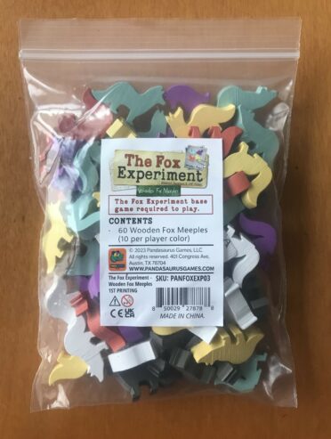 THE FOX EXPERIMENT: WOODEN FOX MEEPLES – Pandasaurus Games – NUOVO SIGILLATO