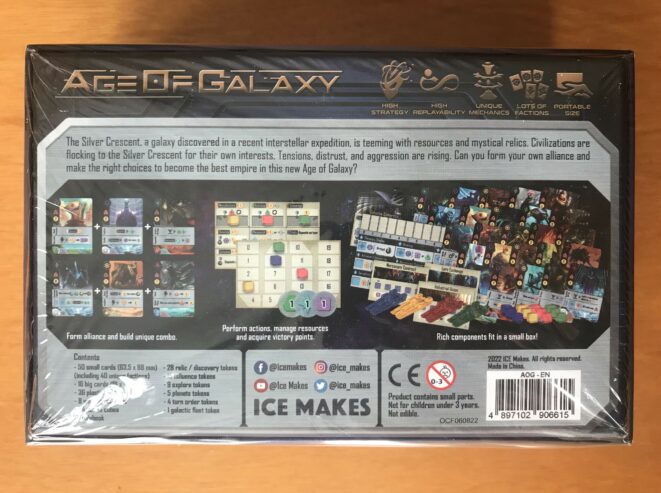 AGE OF GALAXY – ICE Makes – Gioco da Tavolo – 2022 – NUOVO SIGILLATO