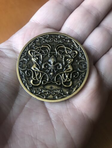 HASTUR – CTHULHU ELDRITCH COIN – MONETA CTHULHU – FATTA A MANO – NUOVA