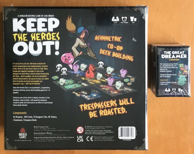 KEEP THE HEROES OUT! + THE DREAMER espansione – Kickstarter – NUOVO SIGILLATO