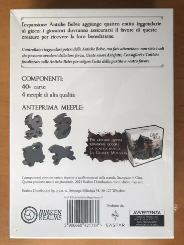 La Grande Muraglia: Antiche Belve – Espansione Kickstarter KS – in Italiano – Nuovo Sigillato