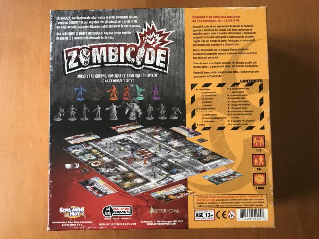 ZOMBICIDE Gioco ITALIANO Prima edizione & Prima stagione Asterion 2012 – RARO!