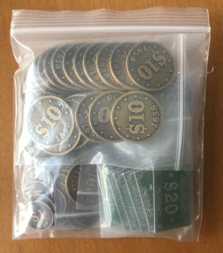 CARSON CITY BIG BOX 10th Anniversary: METAL COINS AND ROUND MARKER – Quined Games – NUOVO