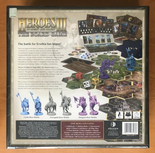 HEROES OF MIGHT & MAGIC III THE BOARD GAME + STRETCH GOALS – TUTTO NUOVO SIGILLATO