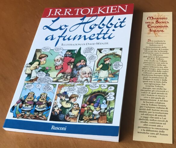 LO HOBBIT A FUMETTI + segnalibro – J.R.R. TOLKIEN – Rusconi – 1997 – Prima edizione