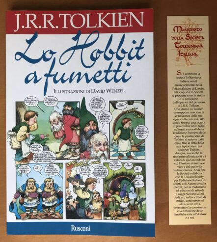 LO HOBBIT A FUMETTI + segnalibro – J.R.R. TOLKIEN – Rusconi – 1997 – Prima edizione