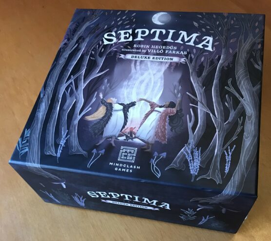 SEPTIMA DELUXE EDITION + MONETE IN METALLO – Gioco da tavolo – Kickstarter KS – Eccellenti condizioni