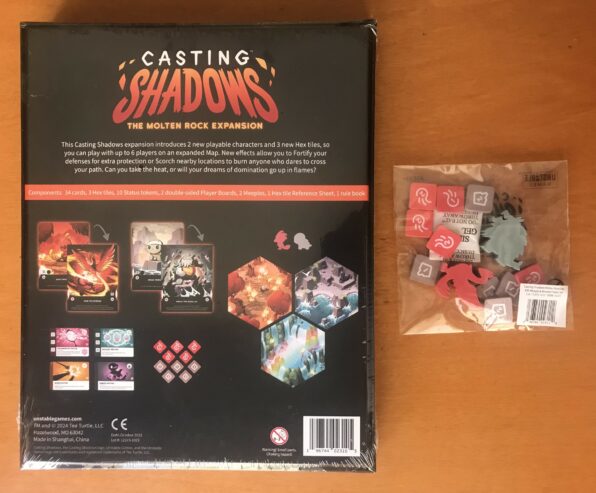 CASTING SHADOWS THE MOLTEN ROCK EXPANSION + MEEPLES – Kickstarter – NUOVO SIGILLATO