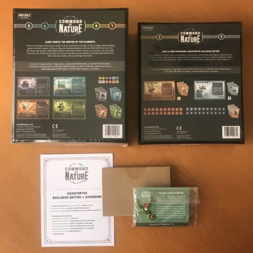 COMMAND OF NATURE EXCLUSIVE EDITION + ESPANSIONE SAND & WIND + PIN – Kickstarter – NUOVO SIGILLATO