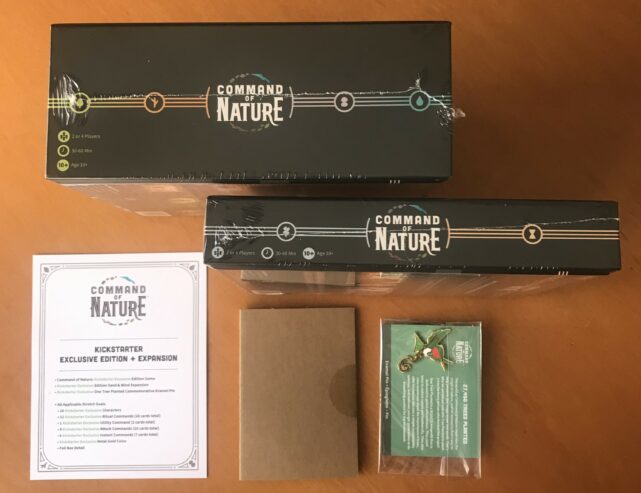 COMMAND OF NATURE EXCLUSIVE EDITION + ESPANSIONE SAND & WIND + PIN – Kickstarter – NUOVO SIGILLATO