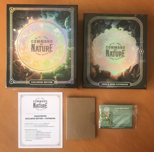 COMMAND OF NATURE EXCLUSIVE EDITION + ESPANSIONE SAND & WIND + PIN – Kickstarter – NUOVO SIGILLATO