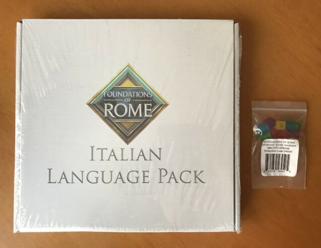 FOUNDATIONS OF ROME: LANGUAGE PACK IN ITALIANO + UPGRADED SCORE MARKERS – Kickstarter – NUOVO SIGILLATO