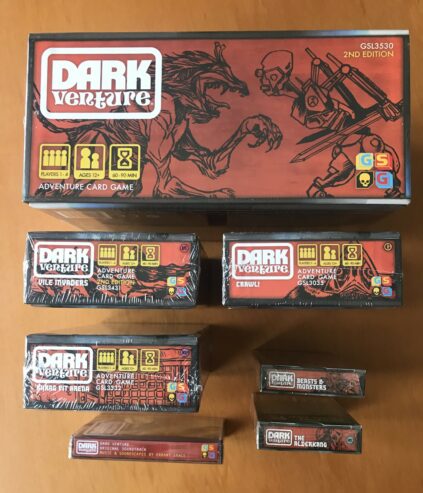 DARK VENTURE Seconda edizione + 6 ESPANSIONI – KICKSTARTER KS – TUTTO NUOVO SIGILLATO