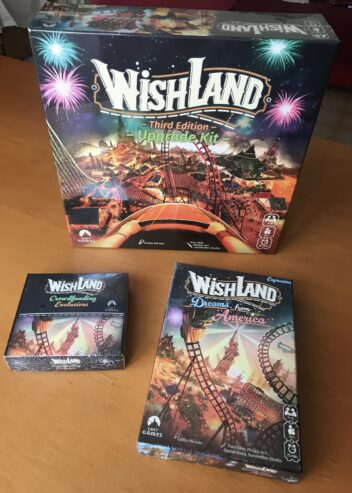 WISHLAND KICKSTARTER EXCLUSIVES + THIRD EDITION UPGRADE KIT + espansione DREAMS FROM AMERICA – NUOVI SIGILLATI