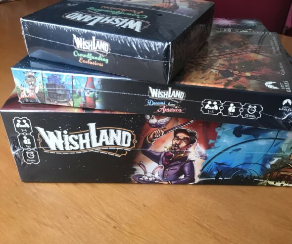 WISHLAND KICKSTARTER EXCLUSIVES + THIRD EDITION UPGRADE KIT + espansione DREAMS FROM AMERICA – NUOVI SIGILLATI