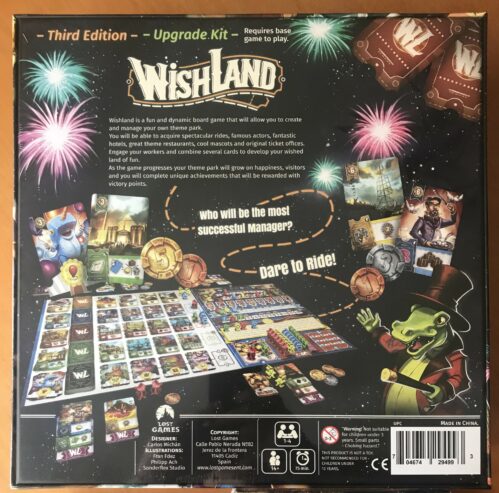 WISHLAND KICKSTARTER EXCLUSIVES + THIRD EDITION UPGRADE KIT + espansione DREAMS FROM AMERICA – NUOVI SIGILLATI