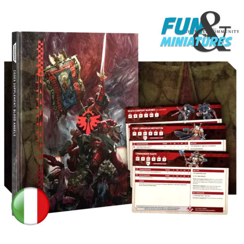 Warhammer 40000 BLOOD ANGELS SUPPLEMENT CODEX AND CARDS ITA – limited edition