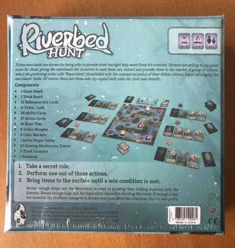 RIVERBED HUNT + CHIP MARKERS + SPECIAL RIVER TILES – Kickstarter KS – NUOVO SIGILLATO