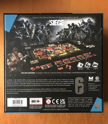 6: SIEGE THE BOARD GAME RAINBOW SIX – Kickstarter KS – NUOVO SIGILLATO